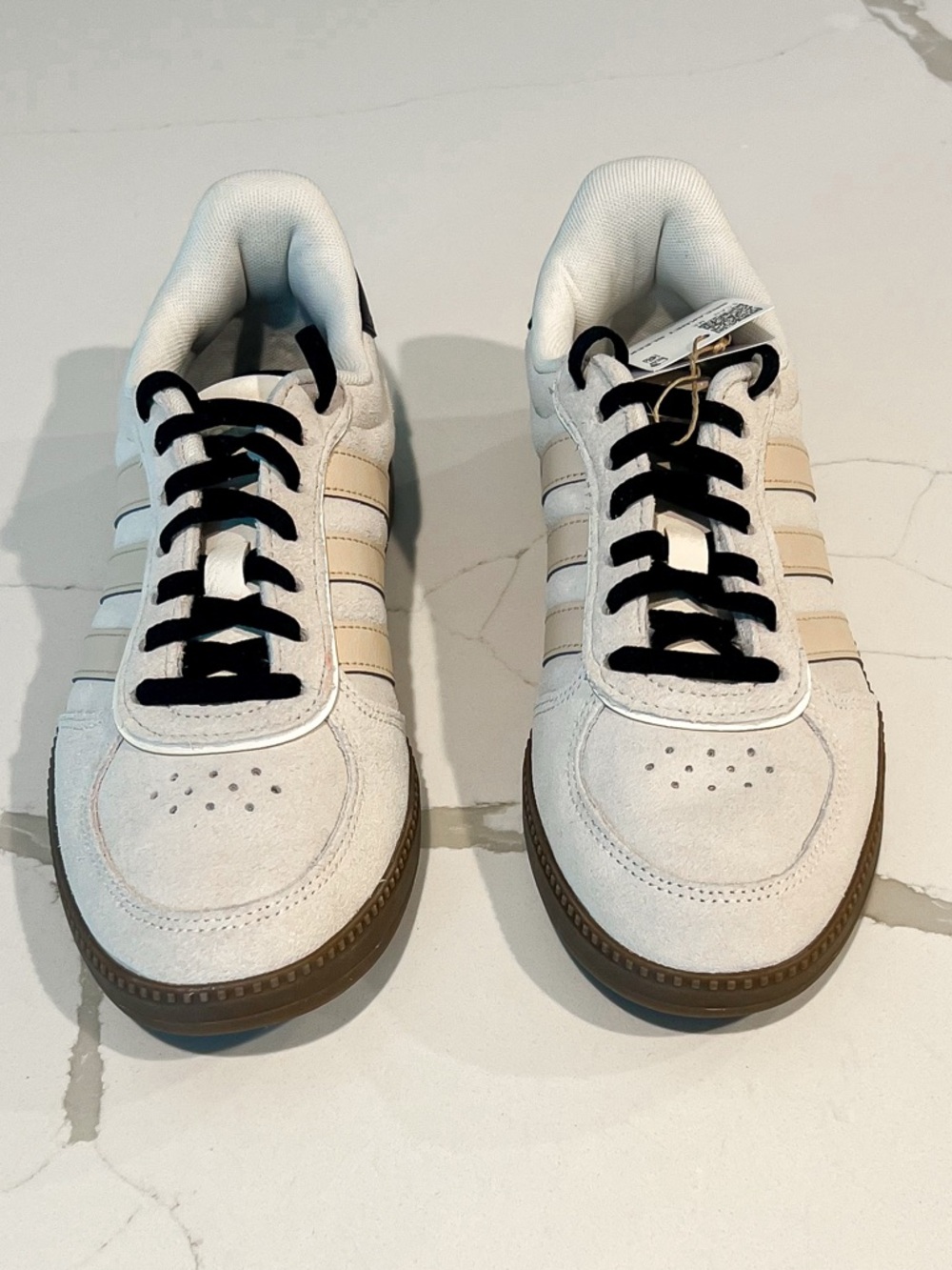Adidas Breaknet Sleek Off White and Crystal Linen Sneaker Womens Sz 7 - Picture 4 of 15